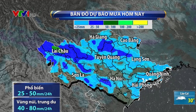 TIN TỨC MỚI - Mưa sẽ tiếp diễn trên diện rộng ở Bắc Bộ trong hôm nay (5/8)